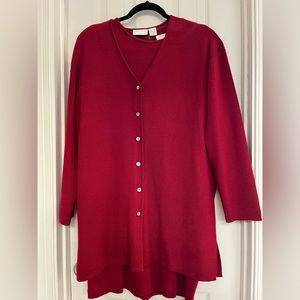 Two piece sweater dress with back zipper